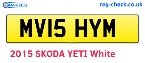 MV15HYM are the vehicle registration plates.