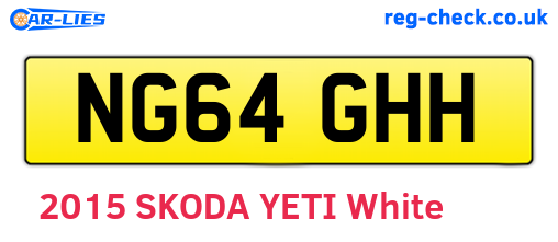 NG64GHH are the vehicle registration plates.