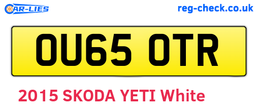 OU65OTR are the vehicle registration plates.