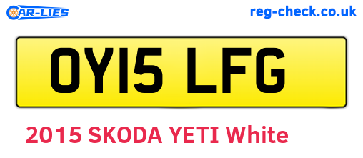 OY15LFG are the vehicle registration plates.