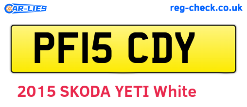 PF15CDY are the vehicle registration plates.