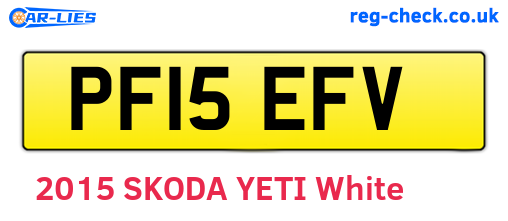 PF15EFV are the vehicle registration plates.