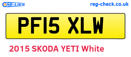 PF15XLW are the vehicle registration plates.