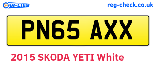 PN65AXX are the vehicle registration plates.
