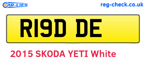 R19DDE are the vehicle registration plates.
