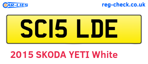 SC15LDE are the vehicle registration plates.
