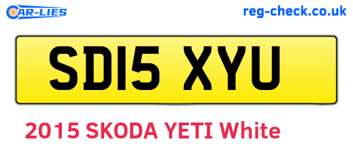 SD15XYU are the vehicle registration plates.