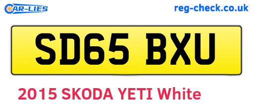 SD65BXU are the vehicle registration plates.