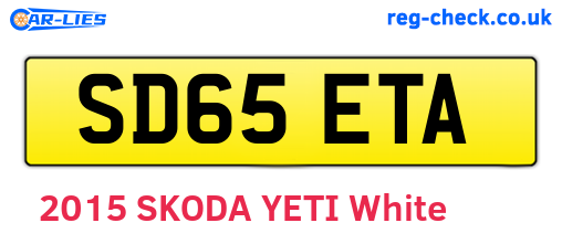 SD65ETA are the vehicle registration plates.