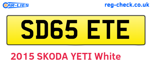 SD65ETE are the vehicle registration plates.