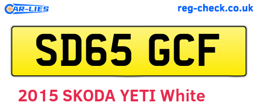 SD65GCF are the vehicle registration plates.