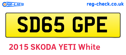 SD65GPE are the vehicle registration plates.
