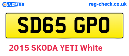 SD65GPO are the vehicle registration plates.