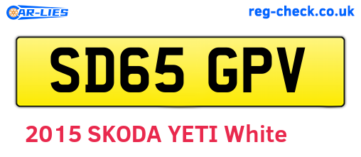 SD65GPV are the vehicle registration plates.