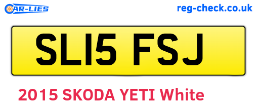 SL15FSJ are the vehicle registration plates.