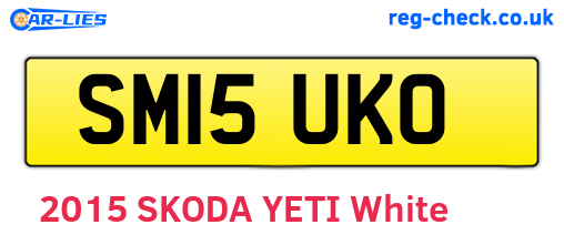 SM15UKO are the vehicle registration plates.