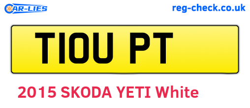 T10UPT are the vehicle registration plates.