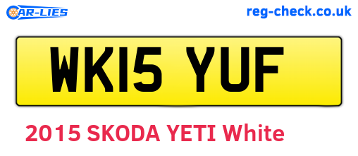 WK15YUF are the vehicle registration plates.