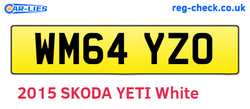 WM64YZO are the vehicle registration plates.