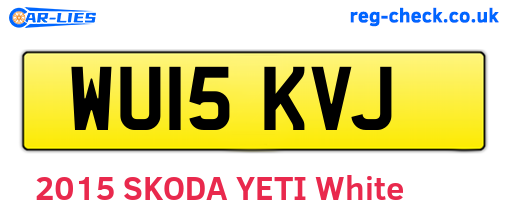 WU15KVJ are the vehicle registration plates.