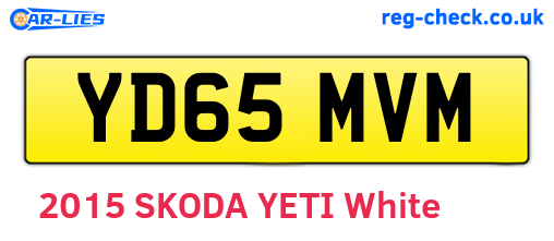 YD65MVM are the vehicle registration plates.