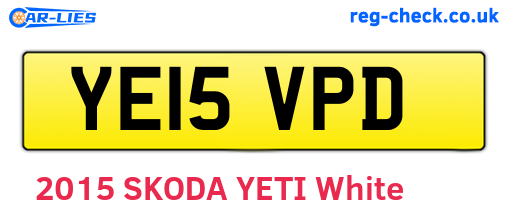 YE15VPD are the vehicle registration plates.