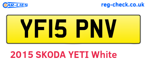 YF15PNV are the vehicle registration plates.