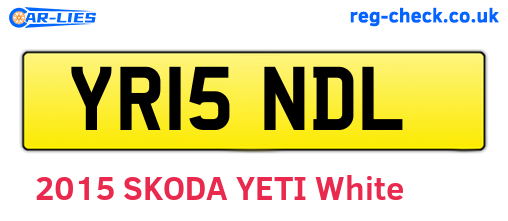 YR15NDL are the vehicle registration plates.