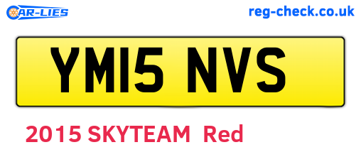 YM15NVS are the vehicle registration plates.