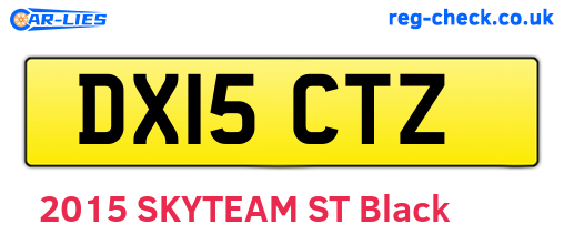 DX15CTZ are the vehicle registration plates.