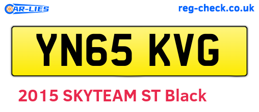 YN65KVG are the vehicle registration plates.
