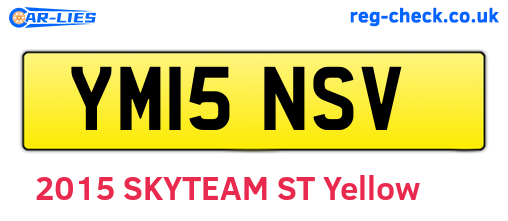 YM15NSV are the vehicle registration plates.