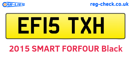 EF15TXH are the vehicle registration plates.