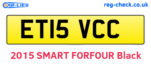 ET15VCC are the vehicle registration plates.