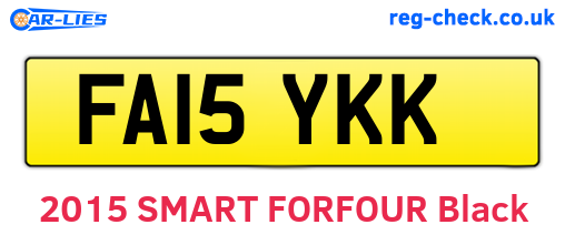 FA15YKK are the vehicle registration plates.