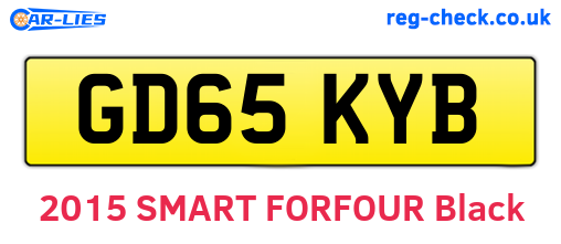 GD65KYB are the vehicle registration plates.