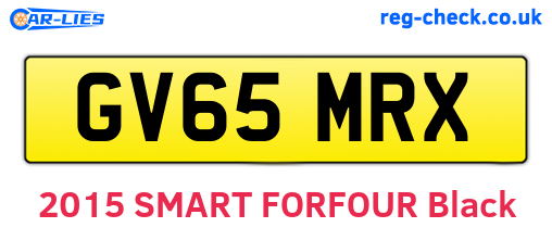 GV65MRX are the vehicle registration plates.