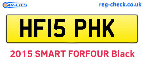 HF15PHK are the vehicle registration plates.