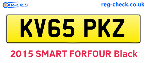 KV65PKZ are the vehicle registration plates.