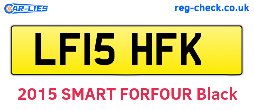 LF15HFK are the vehicle registration plates.