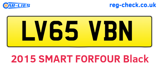LV65VBN are the vehicle registration plates.