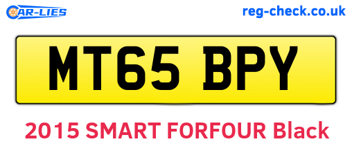 MT65BPY are the vehicle registration plates.