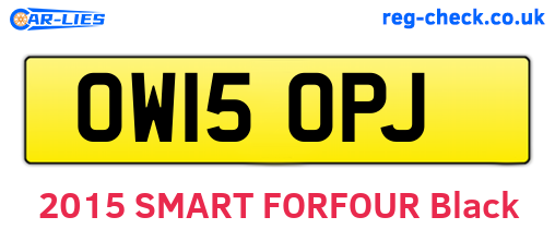 OW15OPJ are the vehicle registration plates.