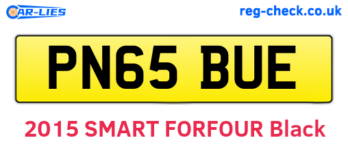 PN65BUE are the vehicle registration plates.