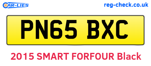 PN65BXC are the vehicle registration plates.