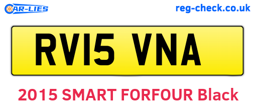 RV15VNA are the vehicle registration plates.