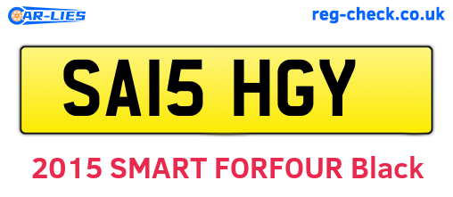 SA15HGY are the vehicle registration plates.