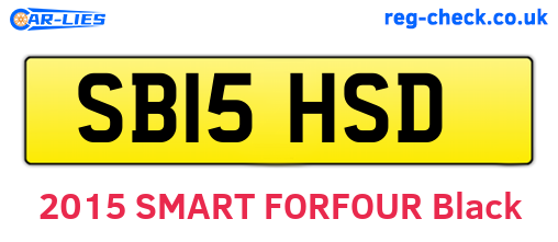 SB15HSD are the vehicle registration plates.