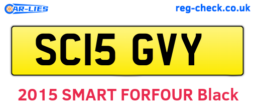 SC15GVY are the vehicle registration plates.