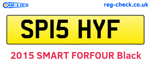 SP15HYF are the vehicle registration plates.